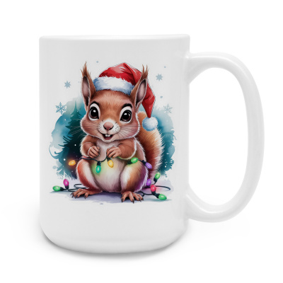 XXL Tasse mit dem Motiv Eichhrnchen mit Weihnachtsmtze