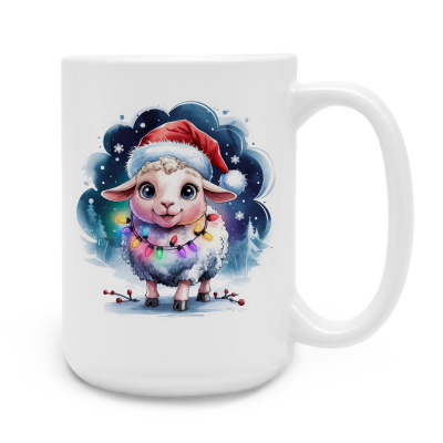 XXL Tasse mit dem Motiv Schaf mit Weihnachtsmtze