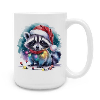 XXL Tasse mit dem Motiv Waschbr mit Weihnachtsmtze