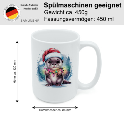 XXL Tasse mit dem Motiv Otter mit Weihnachtsmtze - Ansicht 2