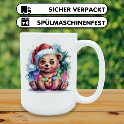XXL Tasse mit dem Motiv Br mit Weihnachtsmtze - Ansicht 4