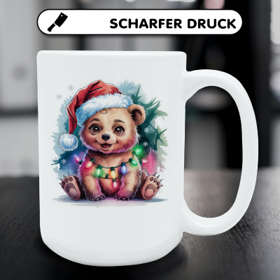 XXL Tasse mit dem Motiv Br mit Weihnachtsmtze - Ansicht 5