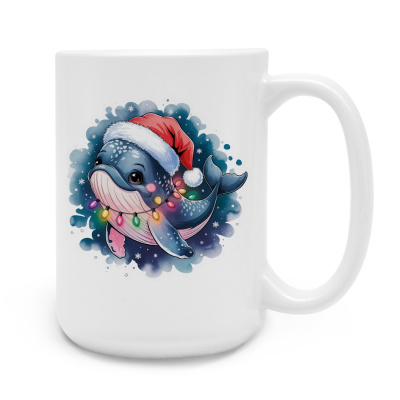 XXL Tasse mit dem Motiv Wal mit Weihnachtsmtze