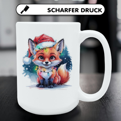 XXL Tasse mit dem Motiv Fuchs mit Weihnachtsmtze - Ansicht 5