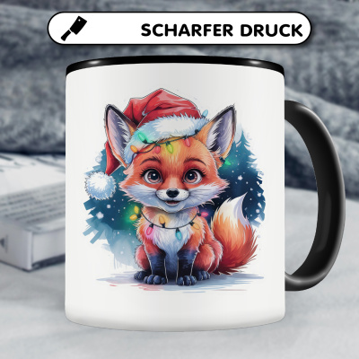 Tasse mit dem Motiv Fuchs mit Weihnachtsmtze - Ansicht 5