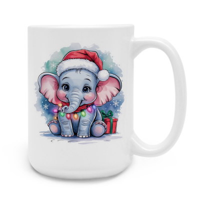 XXL Tasse mit dem Motiv Elefant mit Weihnachtsmtze