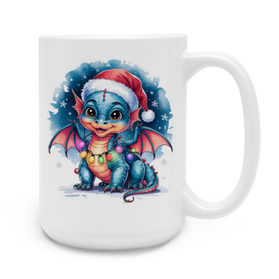 XXL Tasse mit dem Motiv Drache mit Weihnachtsmtze