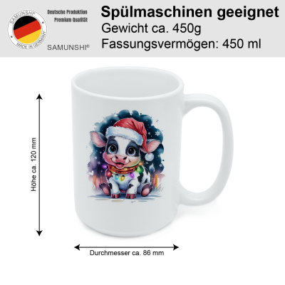 XXL Tasse mit dem Motiv Kuh mit Weihnachtsmtze - Ansicht 2