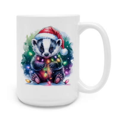 XXL Tasse mit dem Motiv Dachs mit Weihnachtsmtze