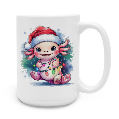 XXL Tasse mit dem Motiv Axolotl mit Weihnachtsmtze
