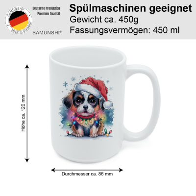 XXL Tasse mit dem Motiv Hund mit Weihnachtsmtze - Ansicht 2