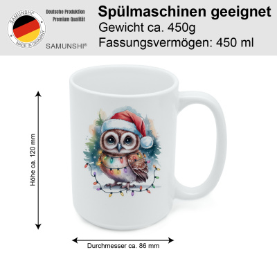 XXL Tasse mit dem Motiv Eule mit Weihnachtsmtze - Ansicht 2