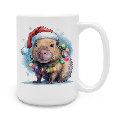 XXL Tasse mit dem Motiv Capybara mit Weihnachtsmtze