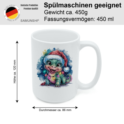 XXL Tasse mit dem Motiv Dino mit Weihnachtsmtze - Ansicht 2