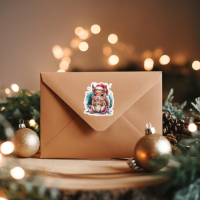 'Se Tiere mit Weihnachtsmtze' Wandtattoo Set - Ansicht 3