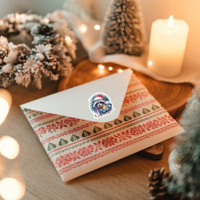'Se Tiere mit Weihnachtsmtze' Wandtattoo Set - Ansicht 5