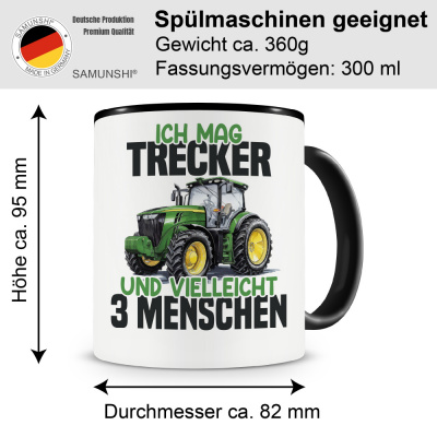 Tasse mit dem Motiv Ich mag Trecker Grn - Ansicht 2