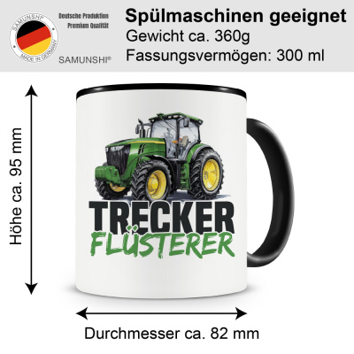 Tasse mit dem Motiv Trecker Flsterer Grn - Ansicht 2
