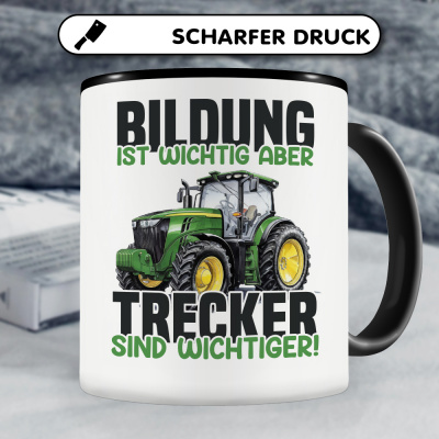 Tasse mit dem Motiv Bildung Wichtig Trecker Wichtiger Grn - Ansicht 5