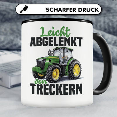 Tasse mit dem Motiv Leicht abgelenkt von Treckern Grn - Ansicht 5