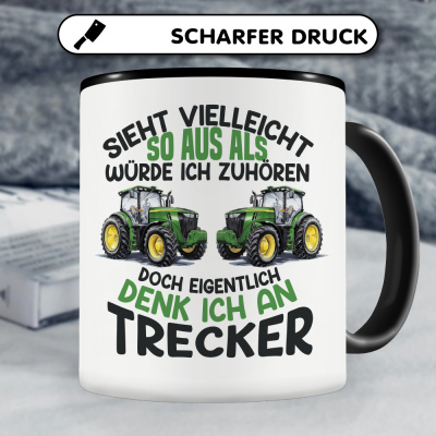 Tasse mit dem Motiv Sieht vielleicht so aus Trecker Grün - Ansicht 5