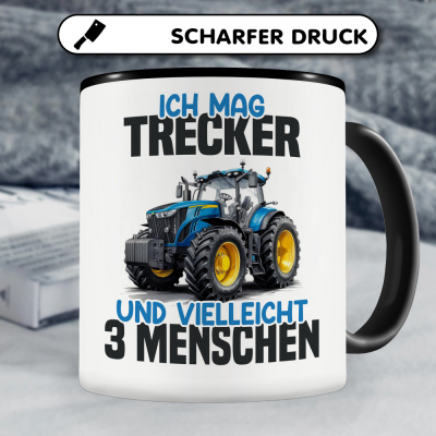 Tasse mit dem Motiv Ich mag Trecker Blau - Ansicht 5