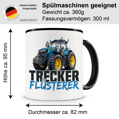 Tasse mit dem Motiv Trecker Flsterer Blau - Ansicht 2