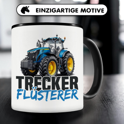 Tasse mit dem Motiv Trecker Flsterer Blau - Ansicht 3