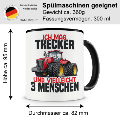Tasse mit dem Motiv Ich mag Trecker Rot - Ansicht 2