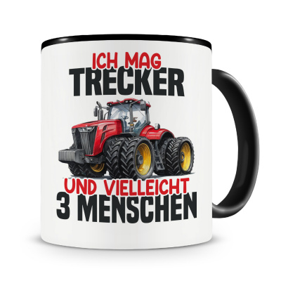 Tasse mit dem Motiv Ich mag Trecker Rot