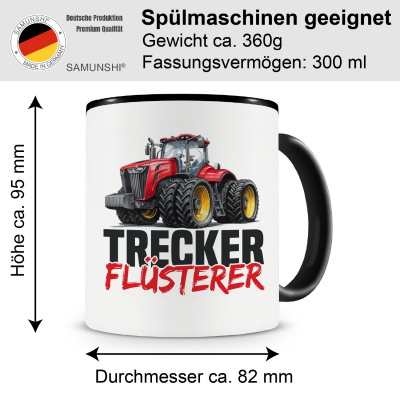 Tasse mit dem Motiv Trecker Flsterer Rot - Ansicht 2