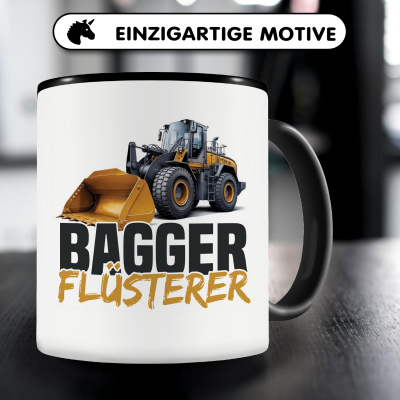 Tasse mit dem Motiv Bagger Flsterer - Ansicht 3