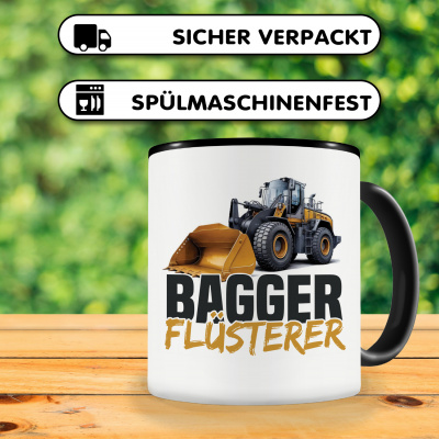 Tasse mit dem Motiv Bagger Flsterer - Ansicht 4