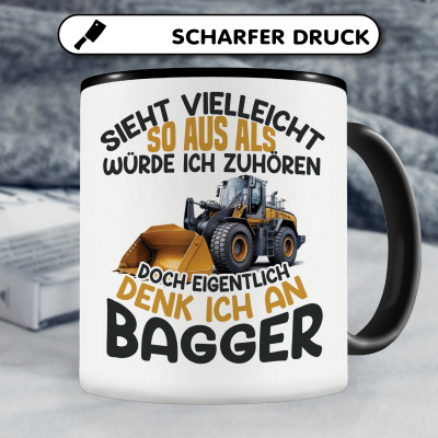 Tasse mit dem Motiv Sieht vielleicht so aus Bagger - Ansicht 5