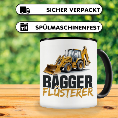Tasse mit dem Motiv Bagger Flsterer - Ansicht 4