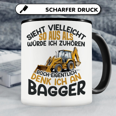 Tasse mit dem Motiv Sieht vielleicht so aus Bagger - Ansicht 5