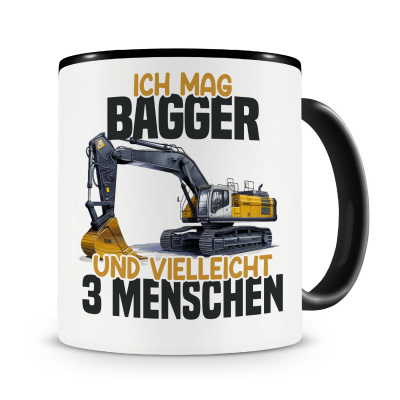 Tasse mit dem Motiv Ich mag Bagger