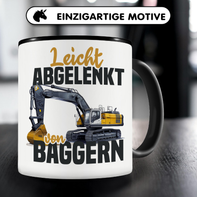 Tasse mit dem Motiv Leicht abgelenkt von Baggern - Ansicht 3