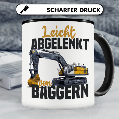 Tasse mit dem Motiv Leicht abgelenkt von Baggern - Ansicht 5