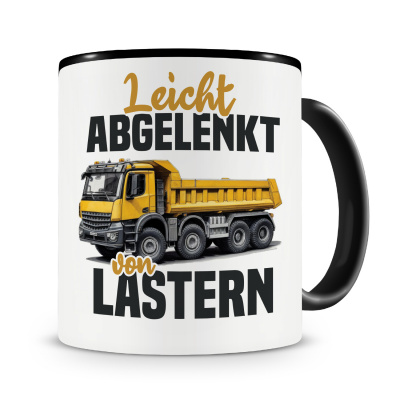 Tasse mit dem Motiv Leicht abgelenkt von Lastern