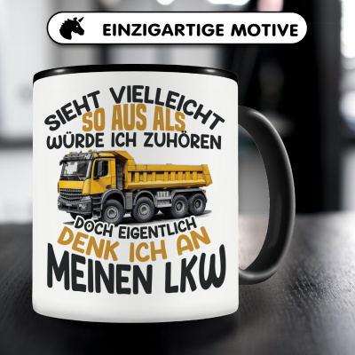 Tasse mit dem Motiv Sieht vielleicht so aus LKW - Ansicht 3