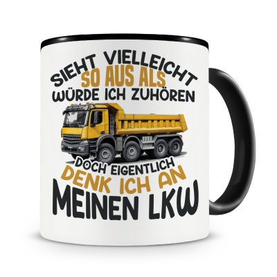 Tasse mit dem Motiv Sieht vielleicht so aus LKW