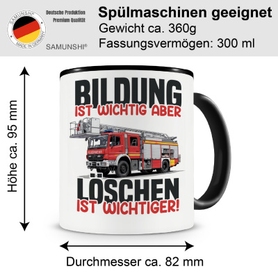 Tasse mit dem Motiv Bildung Wichtig Lschen Wichtiger - Ansicht 2
