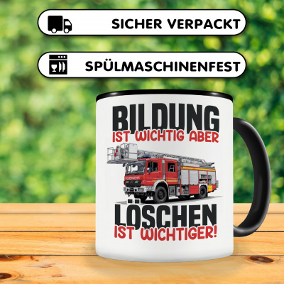 Tasse mit dem Motiv Bildung Wichtig Lschen Wichtiger - Ansicht 4