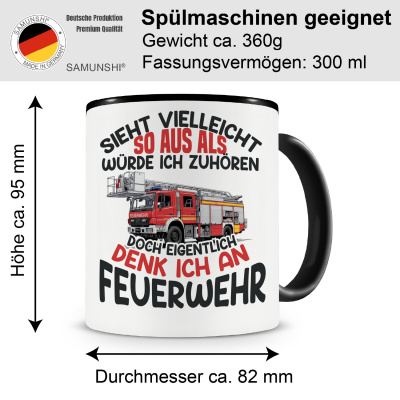 Tasse mit dem Motiv Sieht vielleicht so aus Feuerwehr - Ansicht 2