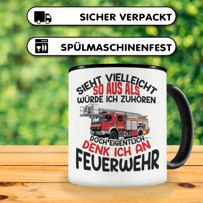 Tasse mit dem Motiv Sieht vielleicht so aus Feuerwehr - Ansicht 4