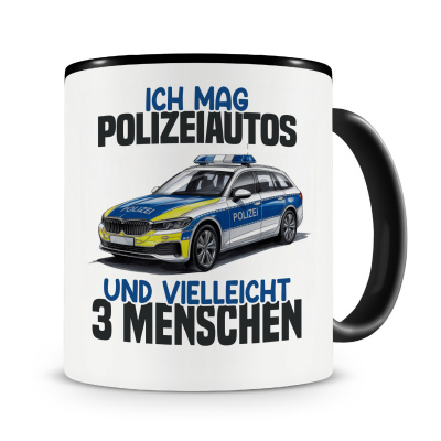 Tasse mit dem Motiv Ich mag Polizeiautos