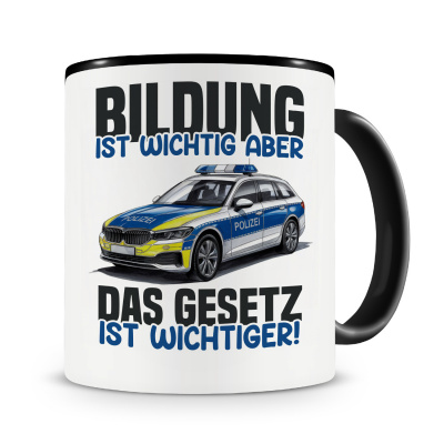 Tasse mit dem Motiv Bildung Wichtig Gesetz Wichtiger