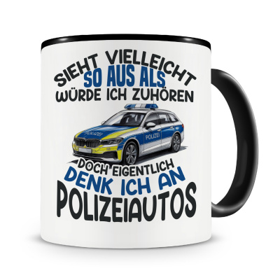 Tasse mit dem Motiv Sieht vielleicht so aus Polizeiautos