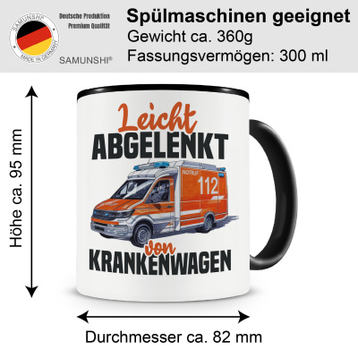 Tasse mit dem Motiv Leicht abgelenkt von Krankenwagen - Ansicht 2